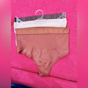 Danskin Intimates Panties Small Nude brown beige Underwear 3 Pairs